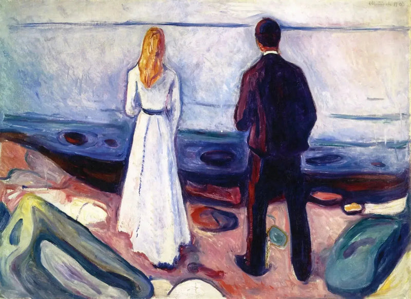 Two Human Beings. The Solitaires - Edvard Munch