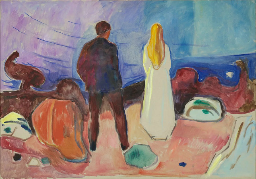 Two Human Beings. The Solitaires - Edvard Munch