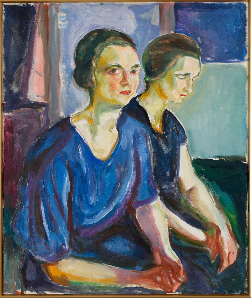 Two Women, Sitting - Edvard Munch