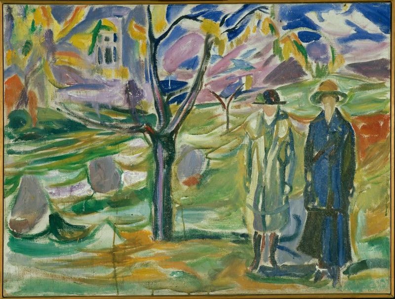 Two Women in the Garden - Edvard Munch