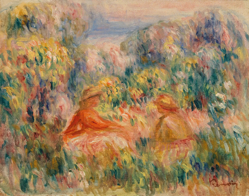 Two Women in a Landscape - Pierre-Auguste Renoir