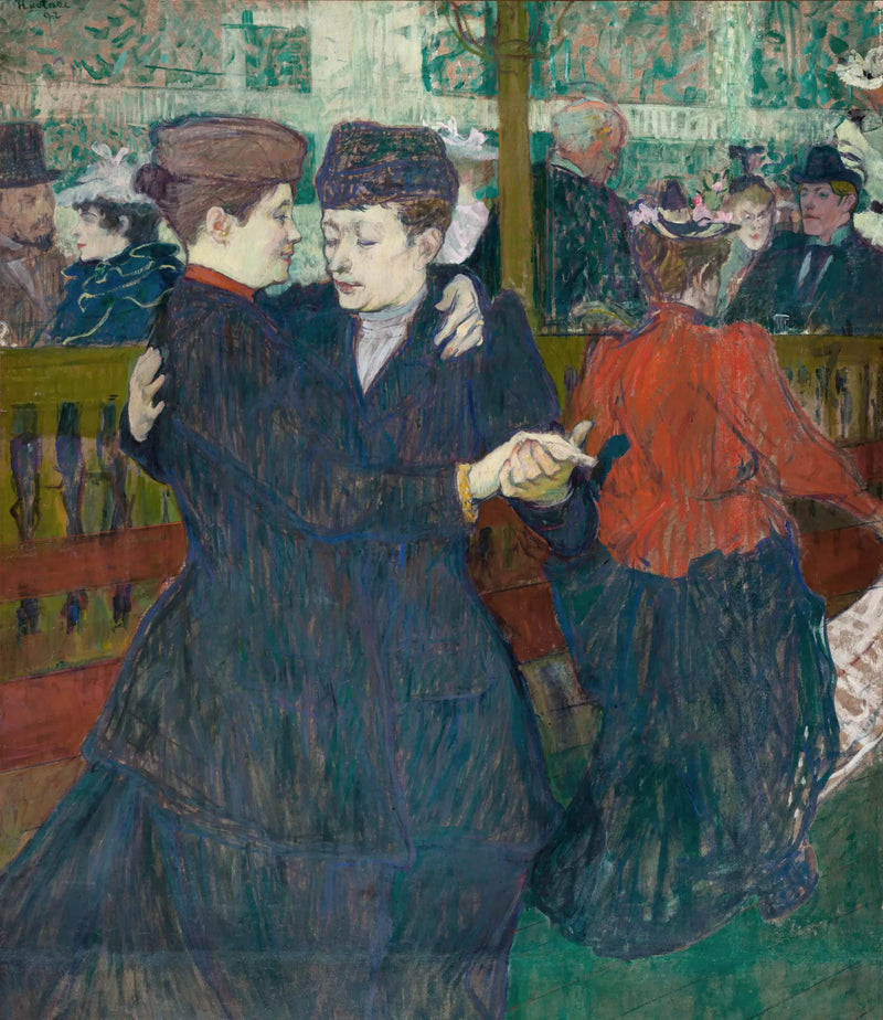 Two Women Dancing at the Moulin-Rouge - Henri de Toulouse-Lautrec