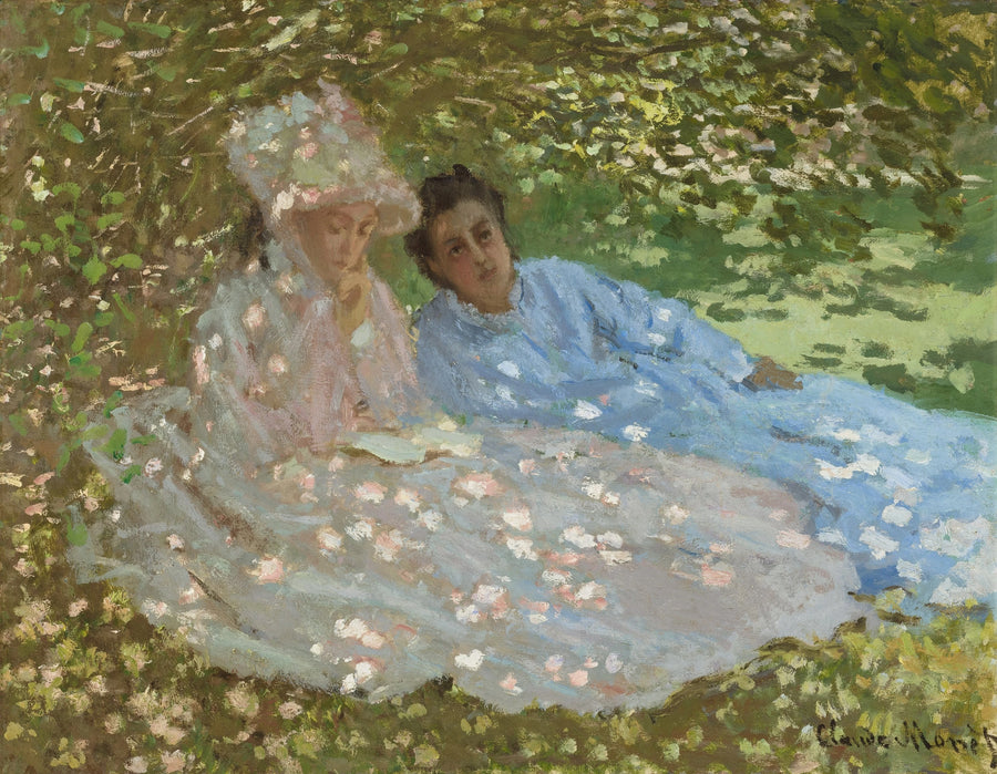 Two women in a garden, circa 1872 - Claude Monet