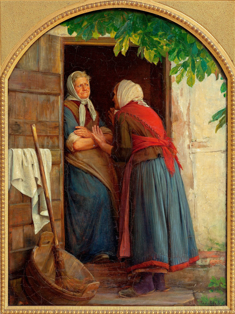Two women talking - Carl Heinrich Bloch