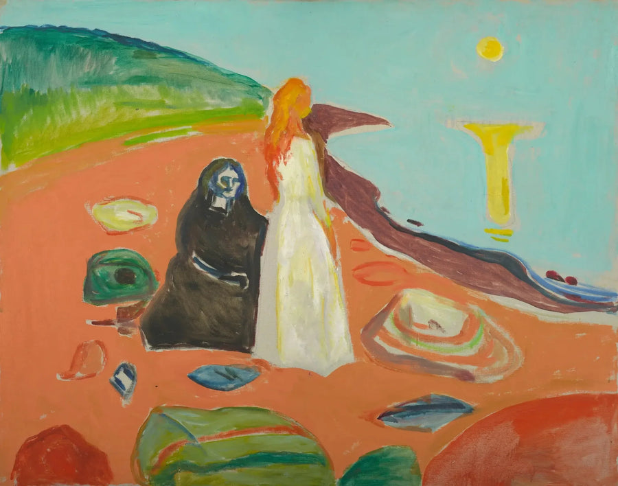 Two Women on the Bank - Edvard Munch