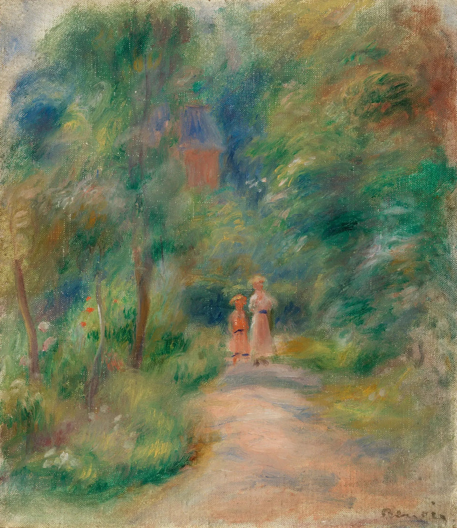 Two Figures in a Path - Pierre-Auguste Renoir