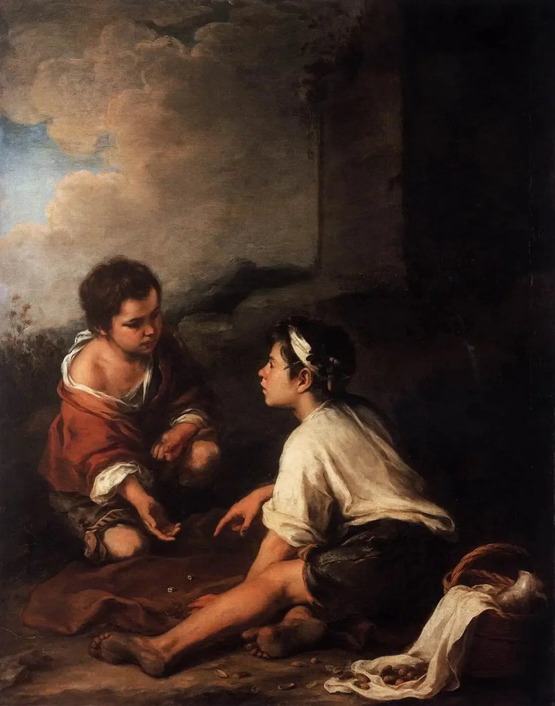 Two Boys Playing Dice - Bartolomé Esteban Murillo