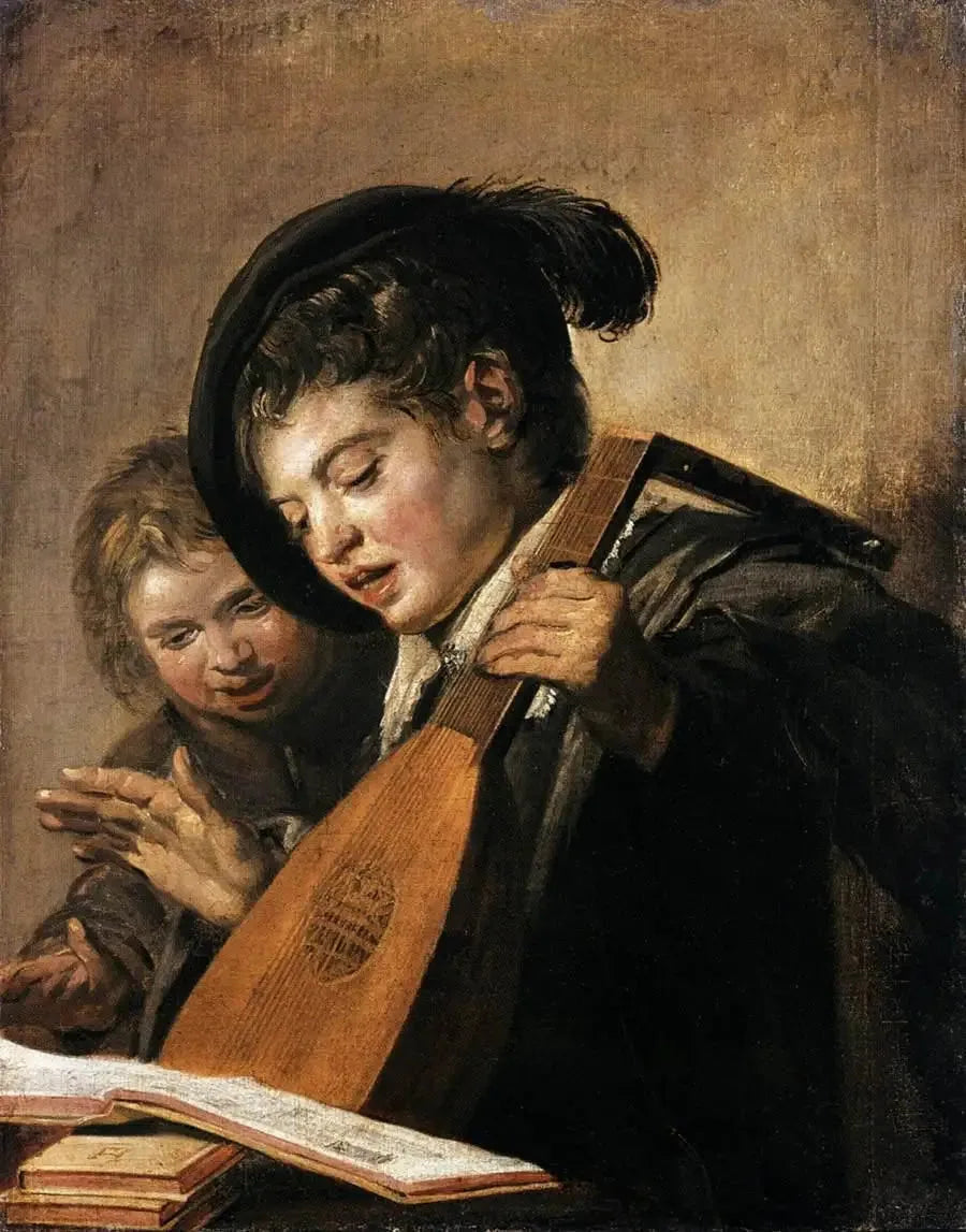 Two Boys Playing and Singing - Frans Hals
