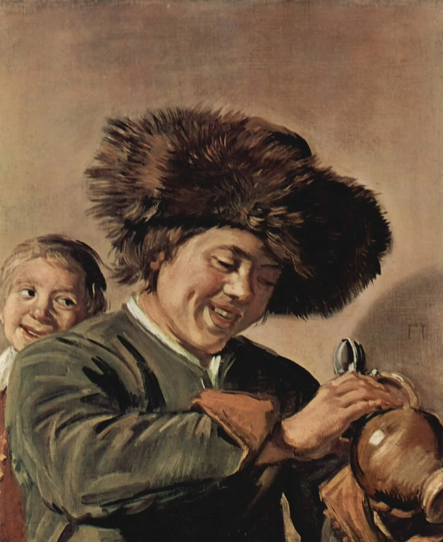 Two boys laughing with beer - Frans Hals