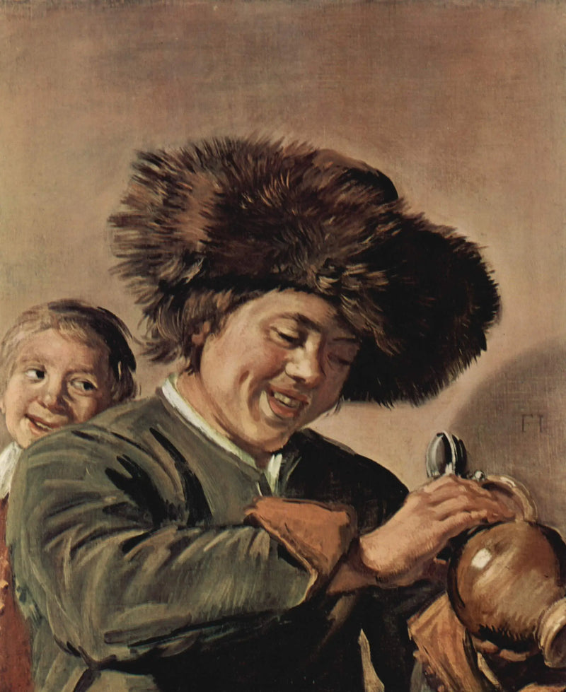 Two boys laughing with beer - Frans Hals