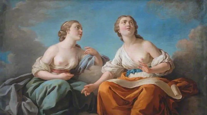 Two Muses, Allegory of the Five Senses - Louis Jean François Lagrenée