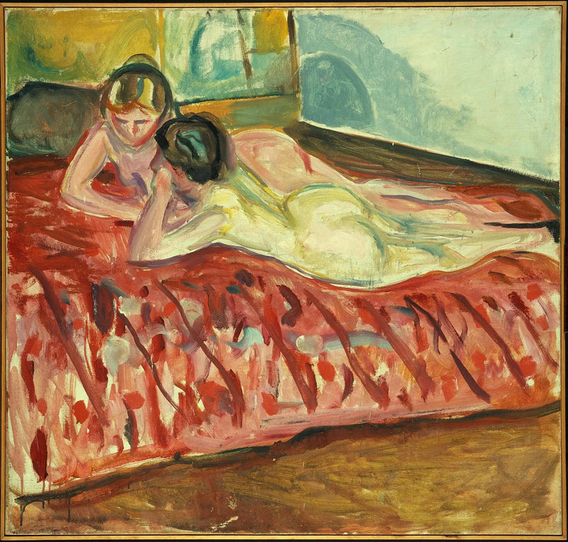 Two Reclining Nudes - Edvard Munch