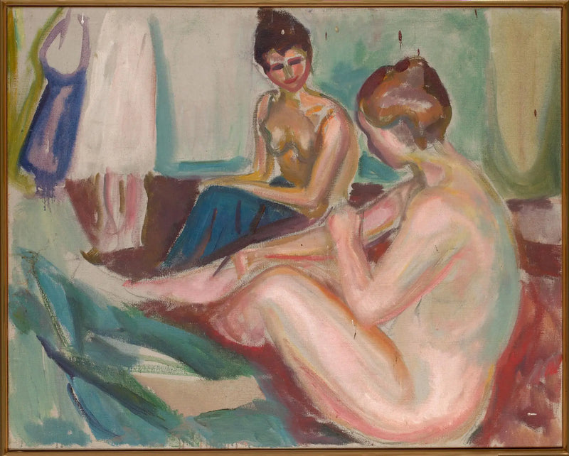 Two Sitting Nudes - Edvard Munch