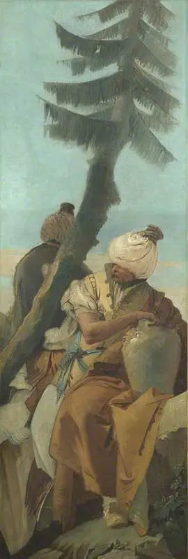 Two Easterners Sitting Under a Tree - Giovanni Battista Tiepolo