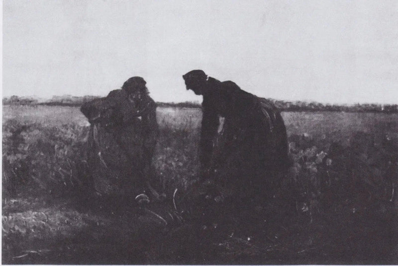 Two Peasant Women Digging - Vincent van Gogh