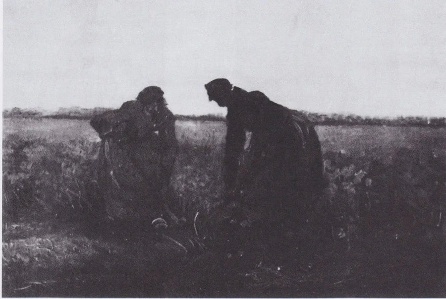 Two Peasant Women Digging - Vincent van Gogh