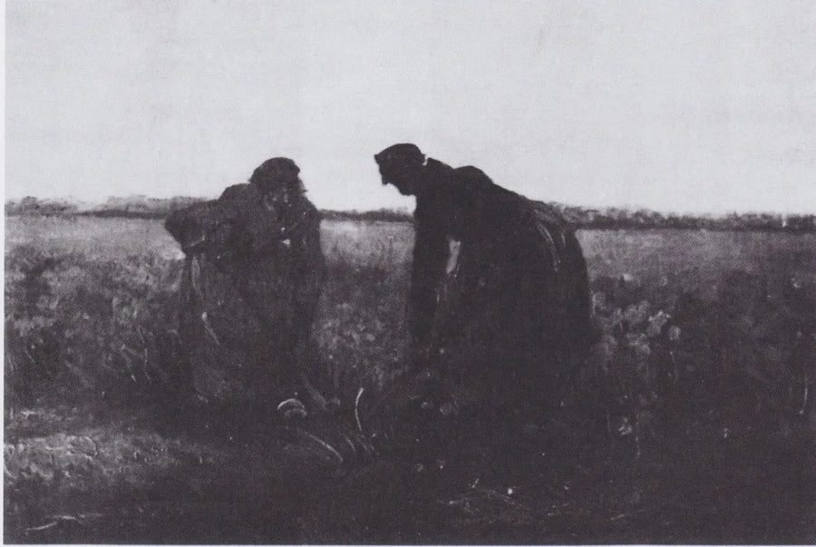 Two Peasant Women Digging - Vincent van Gogh
