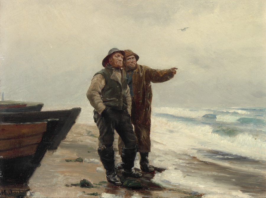 Two fishermen, Ole Svendsen and Anthon Fedder Henriksen. -Michael Peter Ancher