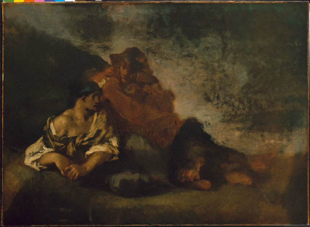Two reclining figures - Jean-François Millet