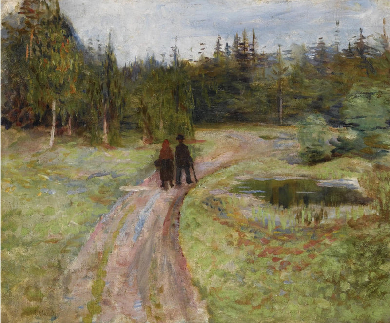 Two People on the Path to the Forest - Edvard Munch
