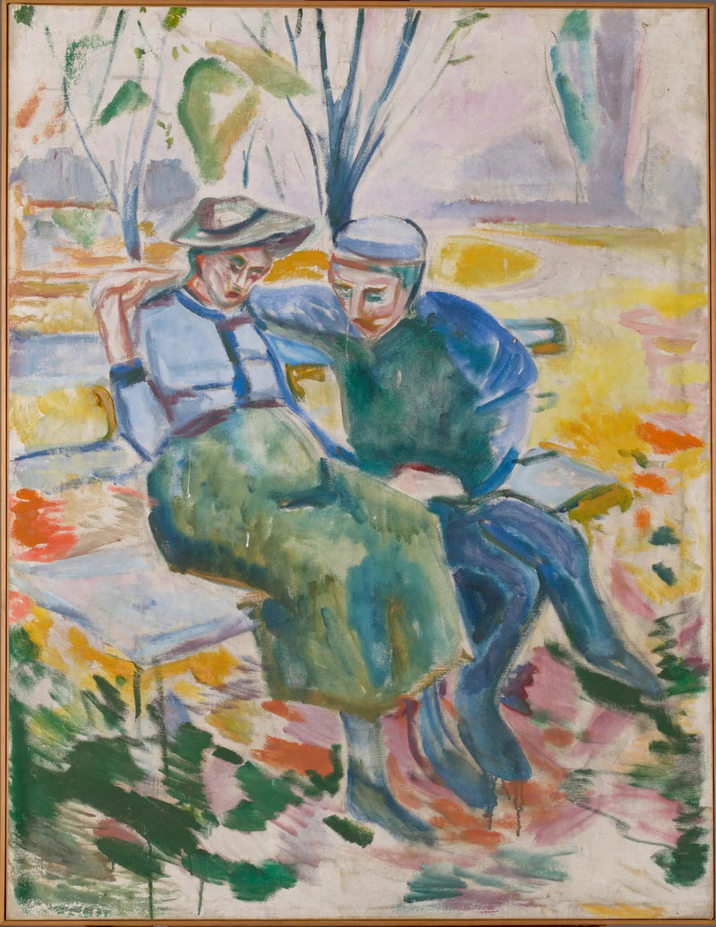 Two People on a Bench - Edvard Munch