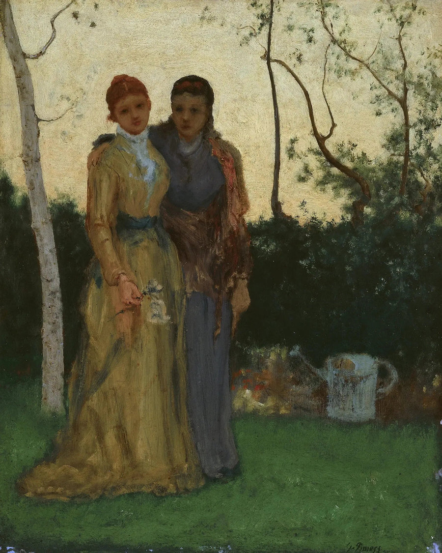 Two Sisters in the Garden - George Inness