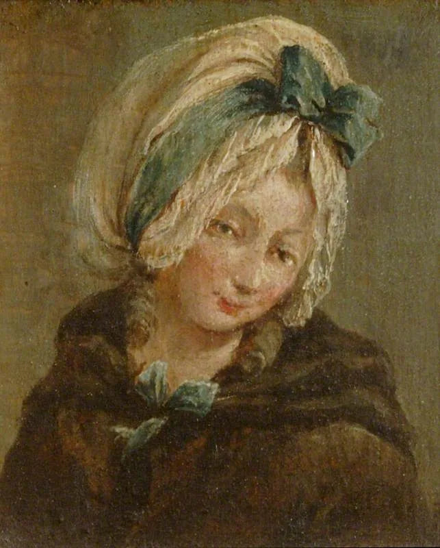 Two paintings: a boy's head and a girl's head (diptych, right panel) - Francesco Guardi