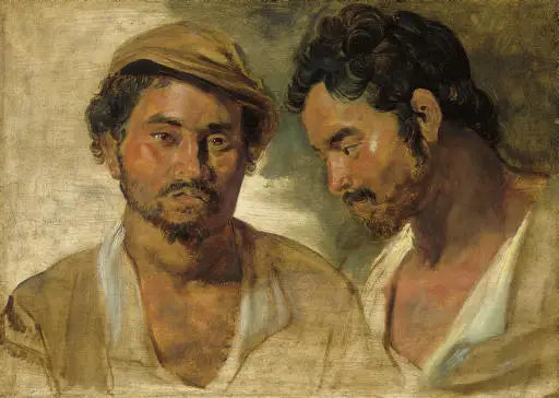 Two Study Heads of a Man from the South - Peter Paul Rubens
