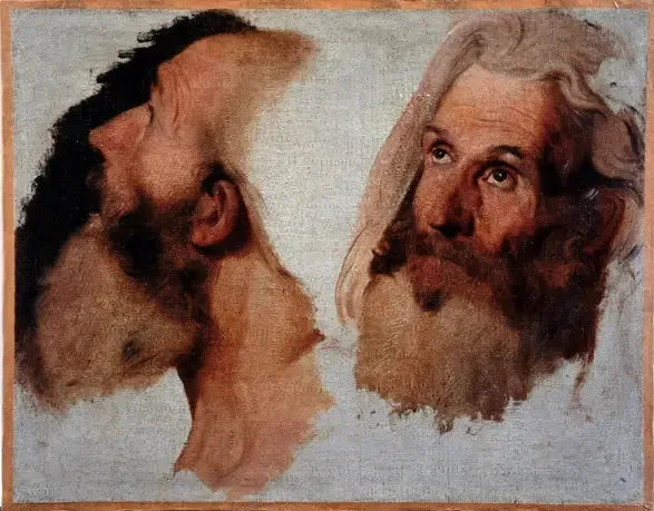 Two Heads of Man - Jean-Auguste-Dominique Ingres