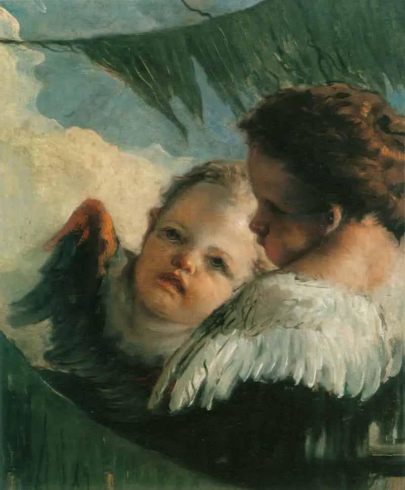 Two Angel Heads - Giovanni Battista Tiepolo