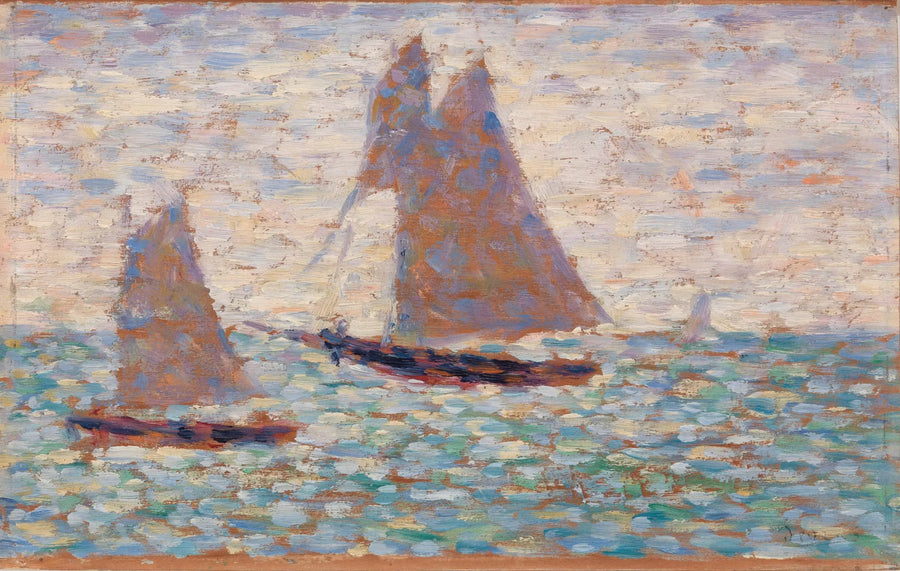 Two Sailboats at Grandcamp - Georges Seurat