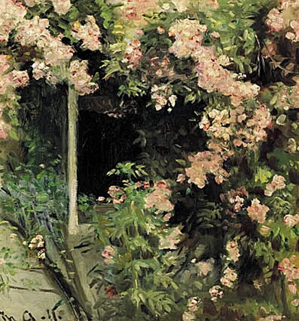 In front of the Ancher family home in Skagen. - Michael Peter Ancher
