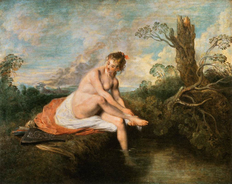 Diane at the Bath - Antoine Watteau