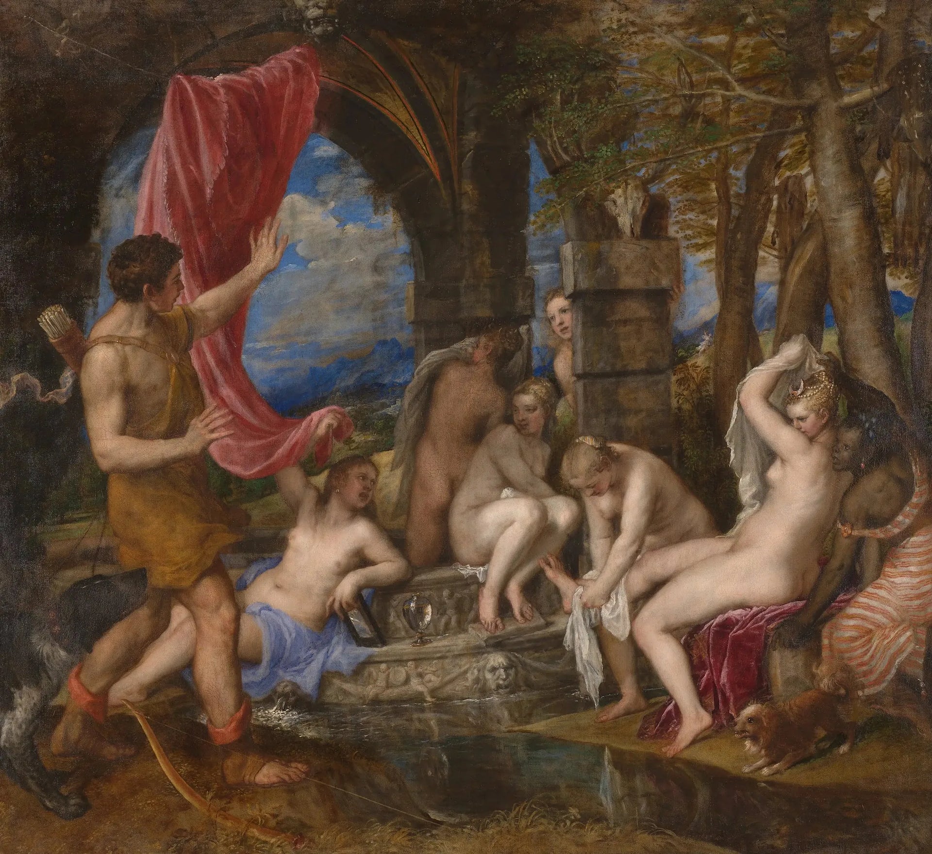 Diane et Actéon - Titian image 1 reproduction réalisée par Alpha Reproduction