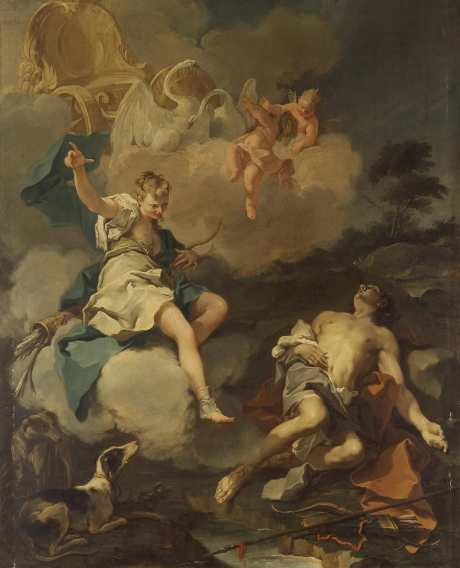 Diane and Endymion - Giovanni Battista Pittoni