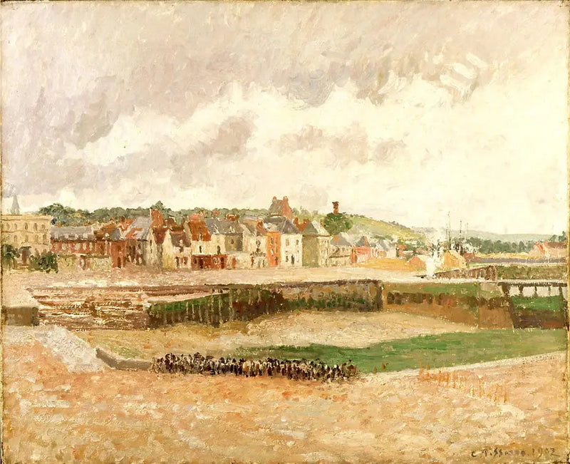 Dieppe. Fishing port, low tide - Camille Pissarro