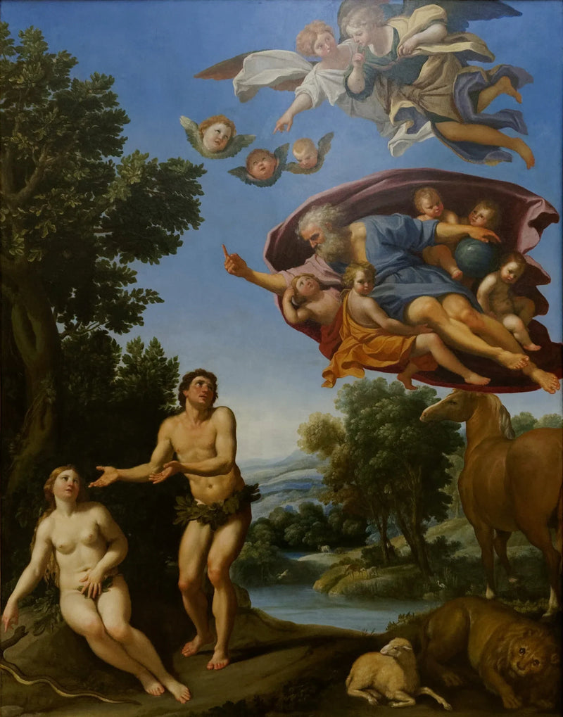 God Reprimanding Adam and Eve - Domenichino