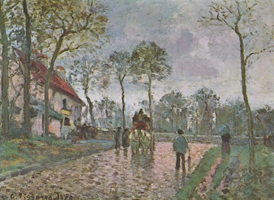 Diligence in Louveciennes - Camille Pissarro