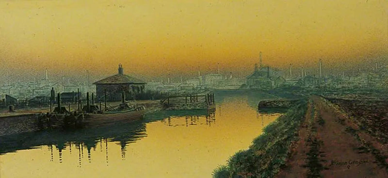 Sunday evening, Knostrop Cut, Leeds - John Atkinson Grimshaw