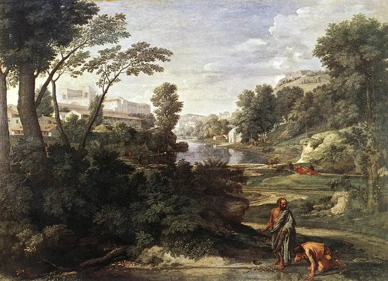 Diogenes Throwing His Bowl - Nicolas Poussin