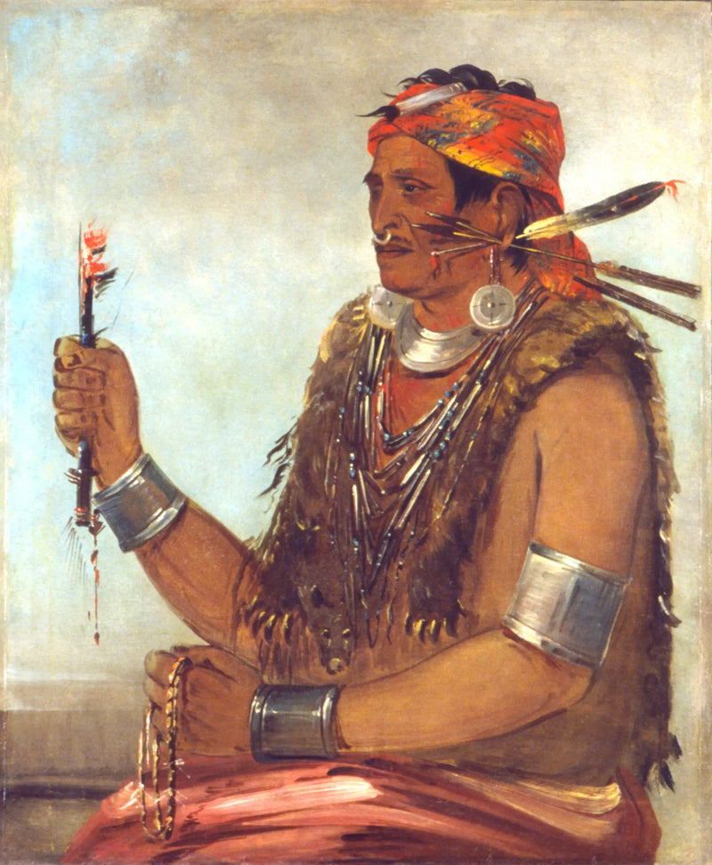 Dix-squát-a-way, La Porte Ouverte, Known as the Prophet, Brother of Tecumseh - George Catlin