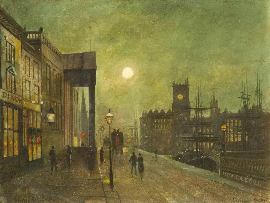 Liverpool Docks (panel 3 of 5) - John Atkinson Grimshaw