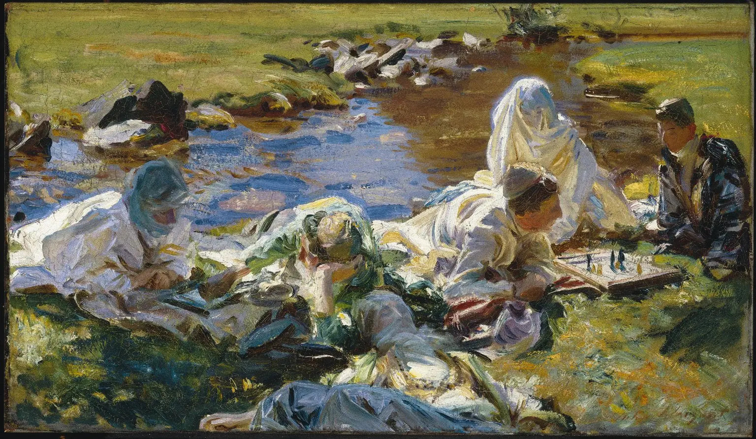 Dolce Far Niente - John Singer Sargent image 1 reproduction artisanale de tableau
