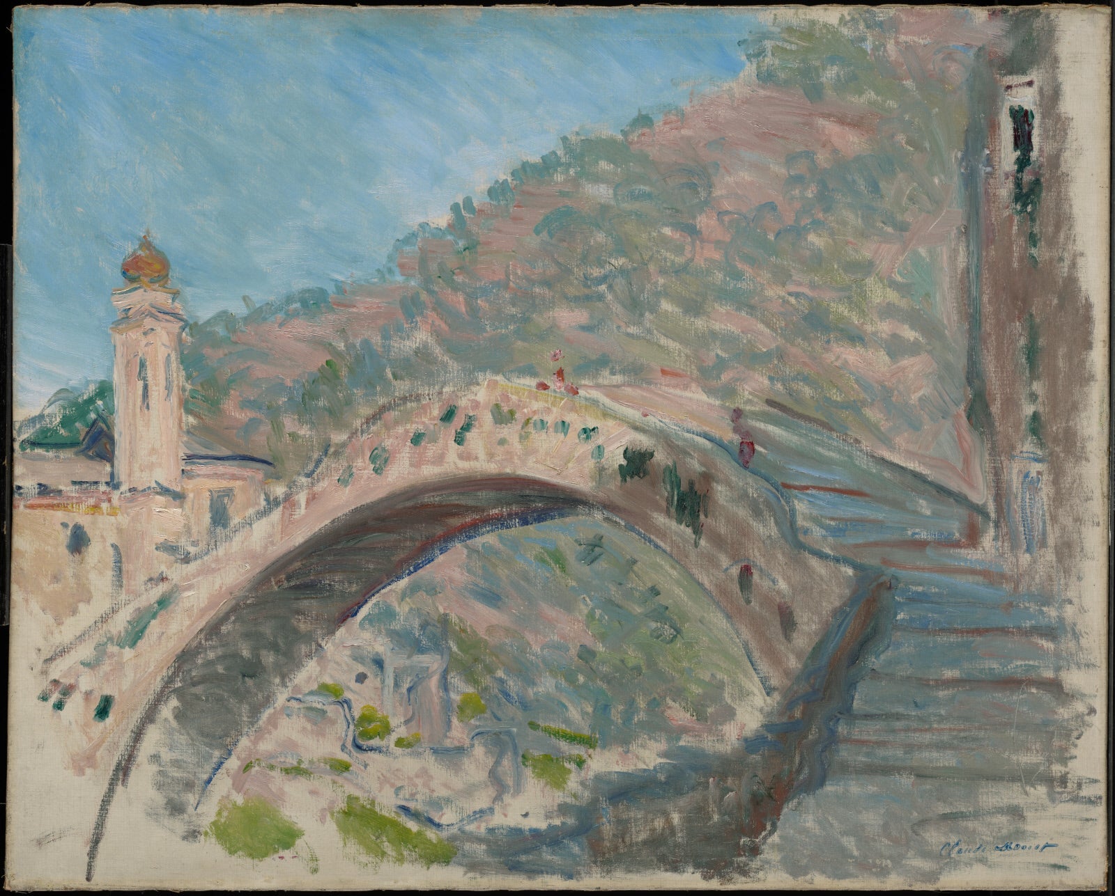 Reproduction du tableau « Dolceacqua, le vieux pont sur la Nervia - Claude Monet » par Alpha Reproduction en peinture à l’huile