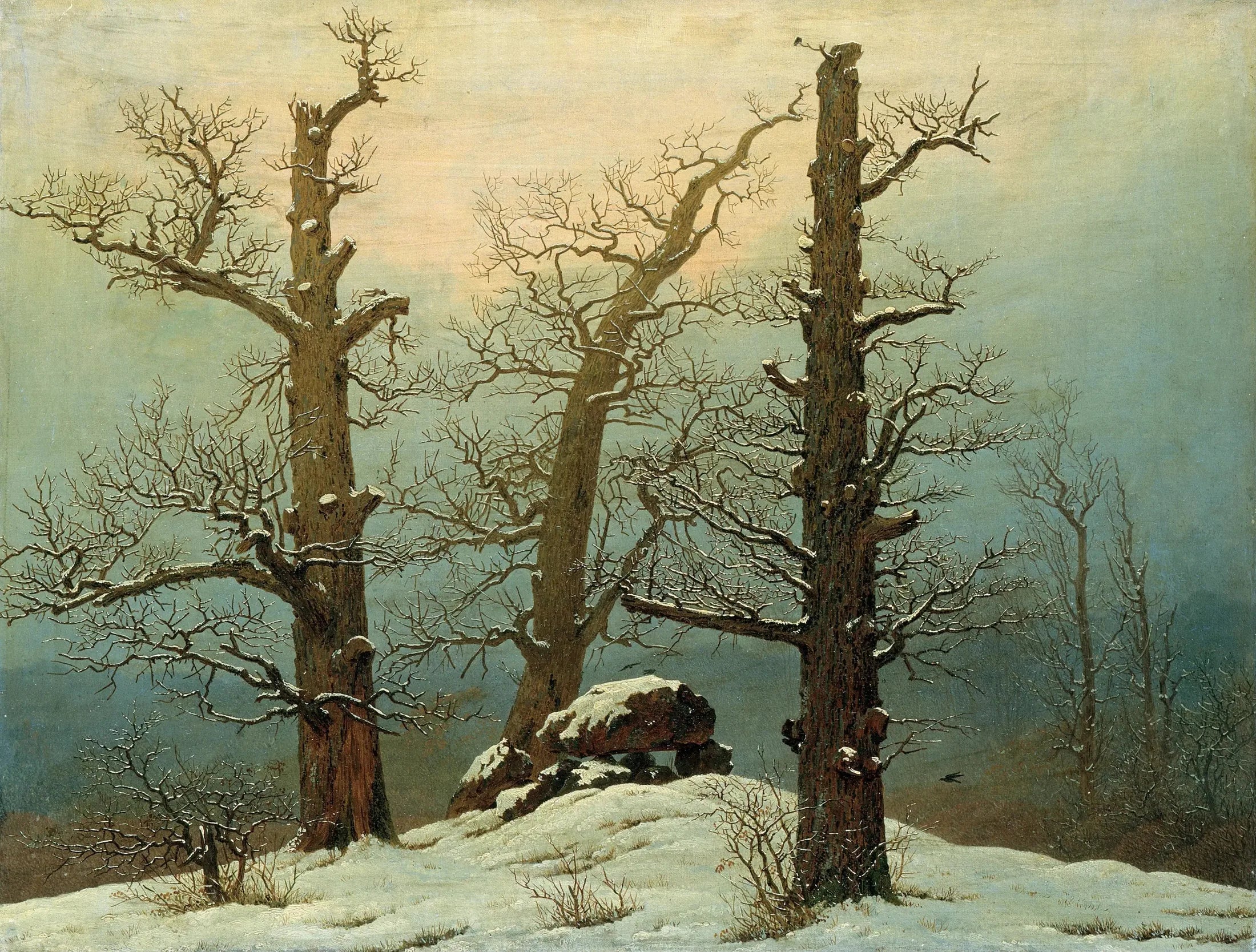 Dolmen sous la neige - Caspar David Friedrich image 1 copie de tableau peinte à la main