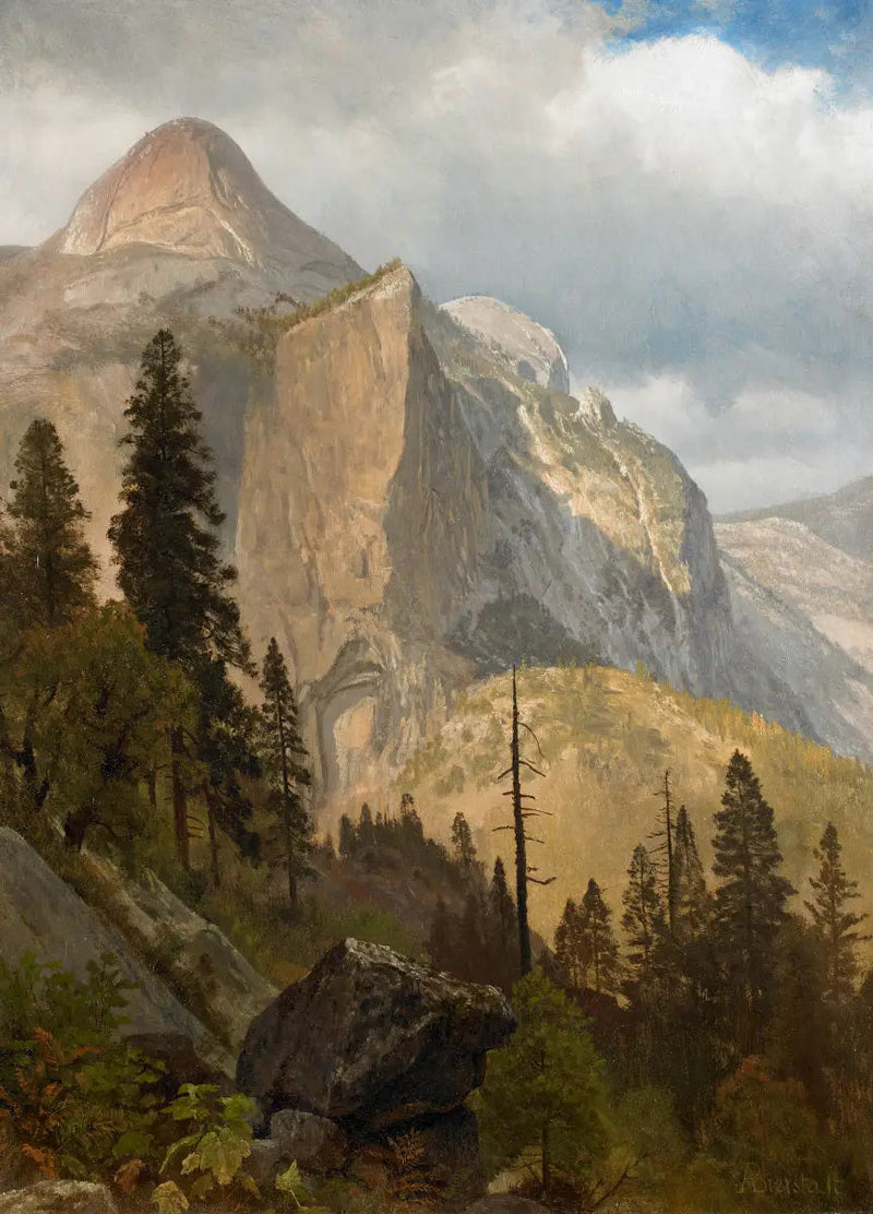 North Dome, Yosemite Valley - Albert Bierstadt