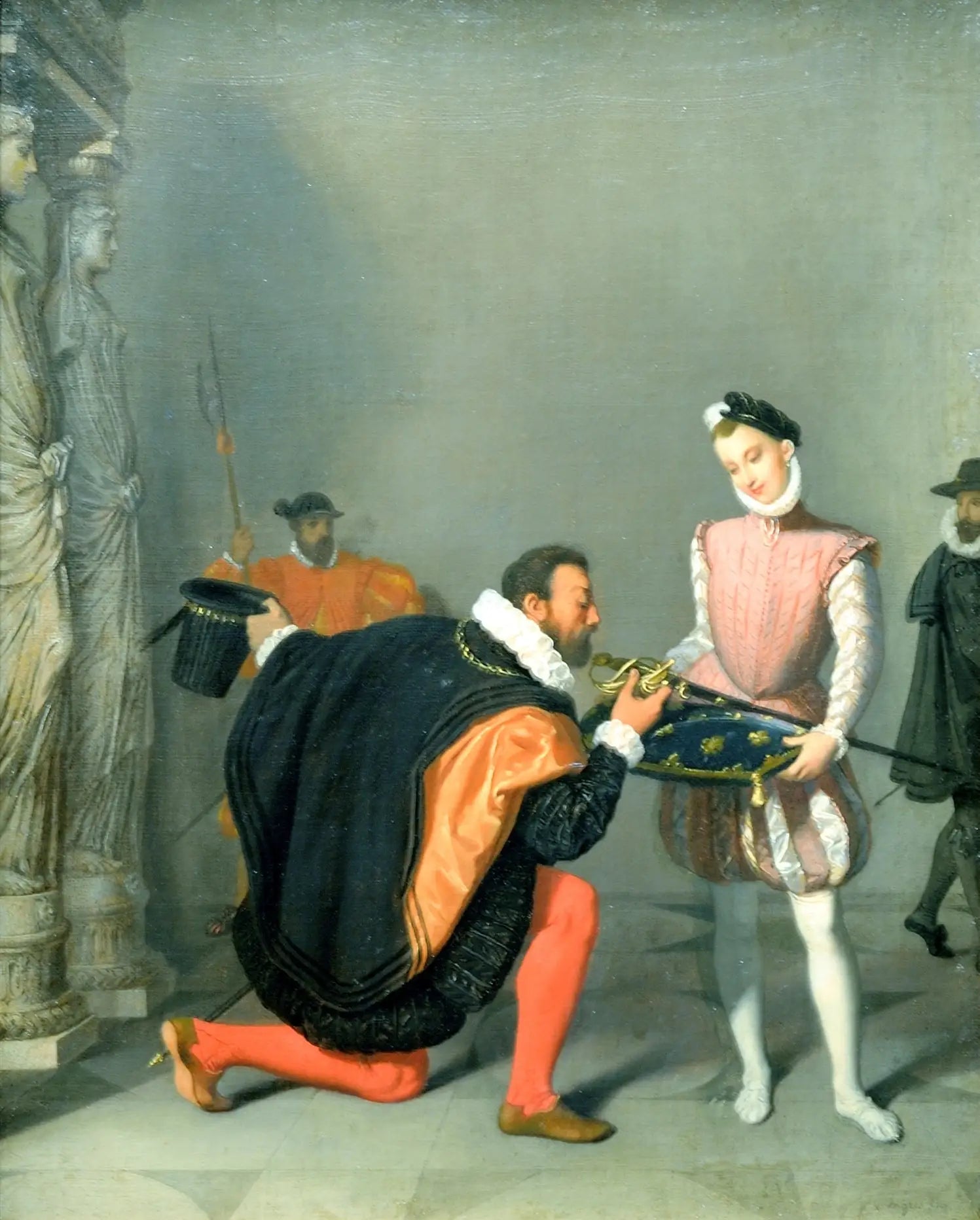 Don Pedro de Tolède baisant l'épée d'Henri IV - Jean-Auguste-Dominique Ingres image 1 reproduction artisanale de tableau