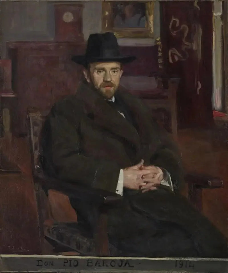 Don Pio Baroja and Nessi - Joaquín Sorolla
