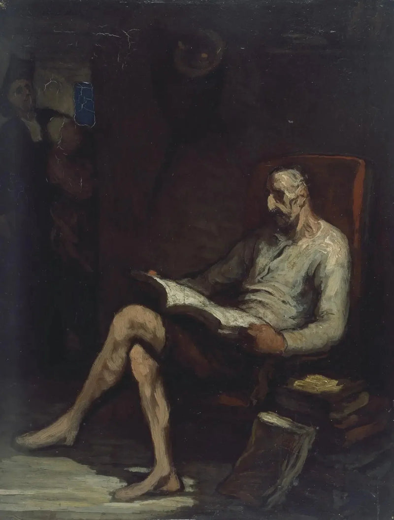 Don Quixote reading - Honoré Daumier
