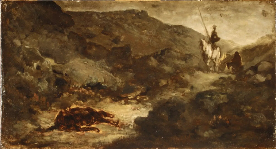 Don Quixote and the Dead Mule - Honoré Daumier